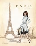 Paris by Andrea Laliberte poster print,11 in. x 14 in.