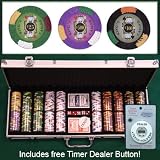 500 Casino Grade King's Casino 14 gram 4 Tone Clay Poker Chips w/ Free Timer Dealer Button. Premium Clay Poker Chips, includes Aluminum Case.