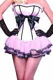 Produkt-Bild: Leg Avenue - Chiffon Petticoat mit Spitze Trim - One Size - Rosa/Schwarz - A1703