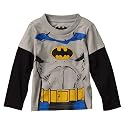 Infant Boys' Silver Long-sleeve Batman Tee 24M