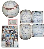 1969 Chicago Cubs Team Signed Engraved Baseball with 18 Signatures