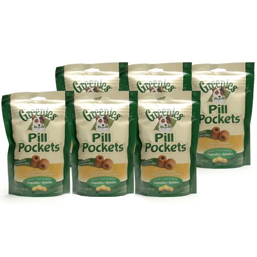 6PK Pill Pockets LARGE Dog 45.6 oz (180 Chicken pockets)