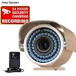 VideoSecu 540TVL 1/3" SONY Color CCD Outdoor Infrared Security Camera High Resolution 16mm Lens Day Night Vision 54 Long Range IR Leds for Home CCTV DVR Surveillance System with Free Power Supply 1PT