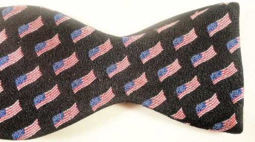 Red White & Blue 100% Silk Patriotic Bow Tie