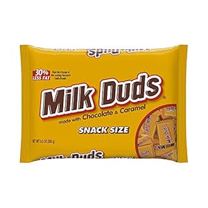 Milk Duds Snack Size Boxes, Milk Chocolate Covered Caramels, 9.3-Ounce Bags (Pack of 8)