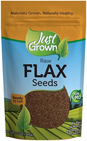 Just Grown Raw Flax Seeds Kosher 12-Ounce