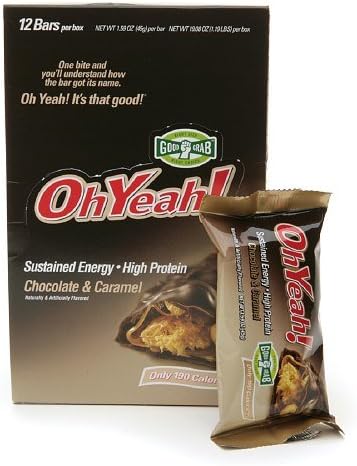 ISS Oh Yeah! Good Grab Bars, Chocolate & Caramel, 12 pk 1.59 oz (45 g)(pack of 4)