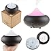 ABLEGRID 160ML Electric Aromatherapy Essential oil Diffuser Cool Mist Humidifier with Color LED light and Auto off (Deep Brown)