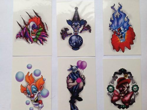 CLOWN Removable Tattoos (180 Count)