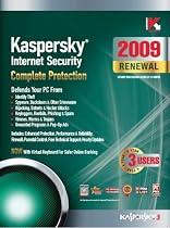 Kaspersky Internet Security 2009, 3-Desktop, 1 year Renewal Subscription (PC)