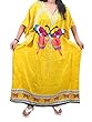 Boho Kaftan Caftan Butterfly Printed Yellow Maxi Dress Beach Coverup XXL