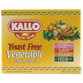 Kallo Yeast Free Vegetable Stock Cubes 66 g (Pack of 15)