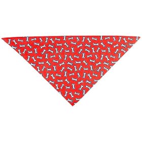 Hav-A-Hank Animal Bandanna 22"X22-Tossed Bones Red