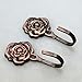 One Pair Rose Pattern Metal Curtain Hooks Wall Decorative Hookbacks Tiebacks Red Copper 13014885 (Style 1)