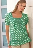 BOSTON DESIGN STUDIO<br>Squareneck Trapeze Printed Top