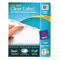 8-Tab Clear with White Dividers