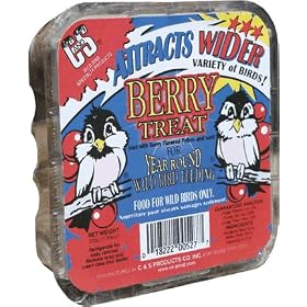 C&S PRODUCTS CS527 SUET CAKE BERRY BIRD FEED - 11.75OZ(PACK OF 12) by