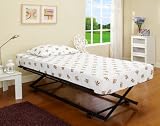 39''/ Twin Size Black Steel Pop Up Trundle Bed