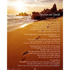 Motivation - Spuren Im Sand Mini-Poster (50 x 40cm)