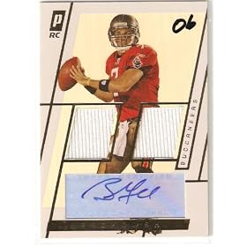 2006 Topps Paradigm Rookie Dual Jersey Autographs Gold TPDR-BG Bruce Gradkowski - Tampa Bay Buccaneers (Rookie Insert - Autographed - Piece of Authentic Dual Jersey - Serial #D To 50 - Football Cards)