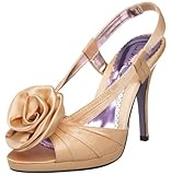 IMAGE OF Luichiny Women's Gettin Hitched Sandal,Champagne Satin,6 M US