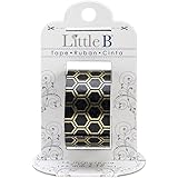 Little B 100437 Decorative Foil Paper Tape, Gold Black Honeycomb