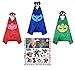 YL PJ Masks Costumes For Kids Set of 3 Catboy Owlette Mask with Cape (27.5 inches)