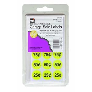 Charles Leonard Labels - Self-Adhesive - Garage Sale Labels - Self-Adhesive 306/Box, 72290