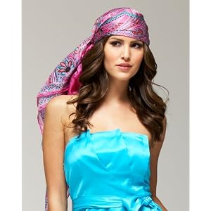 bebe Silk Paisley Print Scarf