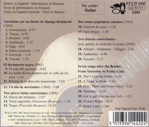 Cover image : Popular Works by Leo Brouwer [Import CD from UK]