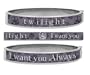 The Twilight Saga: New Moon Merchandise - Engraved Metal Bracelet (I Want You Always)