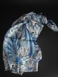 Rectangular Scarf 70'' X 9" Amate in White Double Sided
