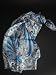 Rectangular Scarf 70'' X 9" Amate in White Double Sided