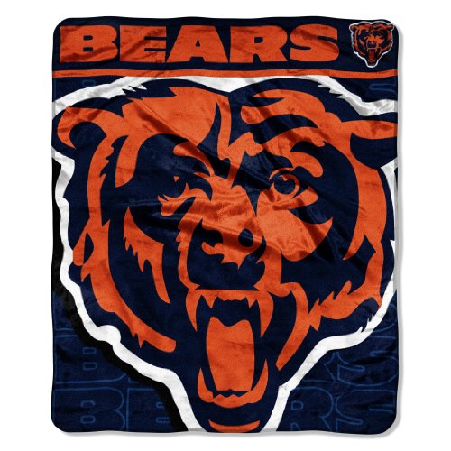 NFL Chicago Bears 50-Inch-by-60-Inch Micro-Raschel Plush Throw 