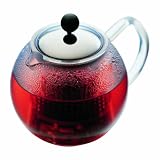 BODUM Assam 0.5 Litre/ 17 oz Tea Press with Glass Handle and Stainless Steel Lid  from BODUM
