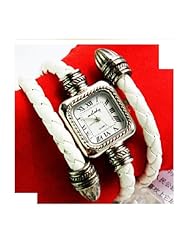 New Elegent Leather Strap fashion ladys womens bracelet watches wrist bangle watch WP@TLJ153755W