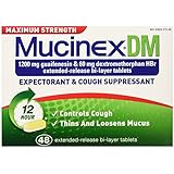 Maximum Strength Mucinex DM Expectorant & Cough Suppressant 1200 mg Guaifenesin & 60 mg Dextromethorphan HBr 48 Extended-Release Bi-layer Tablets