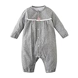 (ニッセン) nissen 接結水玉天竺カバーオール グレー杢系 身長90cm