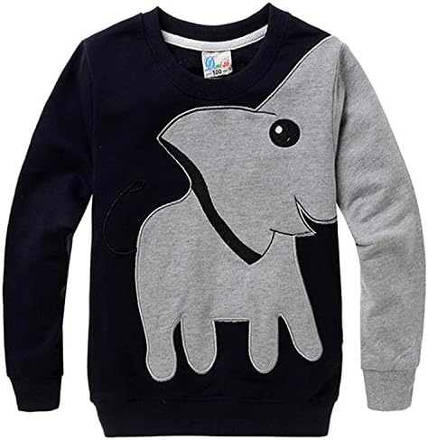LaLaMa Kids Boys Clothes Elephant Cartoon Tee Top Sweatshirt T-Shirt