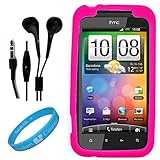 Pink Rubberized Protective Silicone Skin Cover for HTC Droid Incredible 2 ( ....