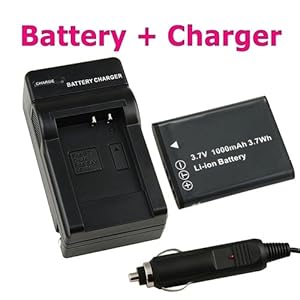 Replacement DB-L80 Li-Ion Battery + Battery Charger w/ Car Adapter for Sanyo Xacti DMX-CG11 / VPC-CG10 / VPC-CG102 / VPC-CG20 / VPC-CS1 / VPC-GH2 / VPC-X1200