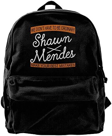 NewNaug Canvas Backpacks Shawn Mendes Canvas Backpack Travel Rucksack Backpack Daypack Knapsack Laptop Shoulder Bag