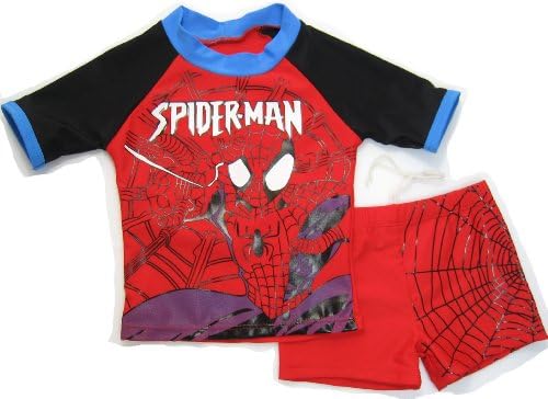 Boys Spiderman 2 Piece Swimsuit for Ages 2 to 5 (4T (L))