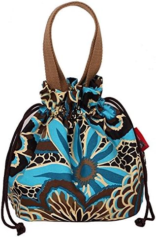 MAINLYCOR CHB880423C4 Explosion Models Canvas Folk-Custom Women's Handbag,Cylindrical Bucket Bag