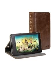 CE: Fire HD 6 Case, GMYLE Book Case Vintage for Fire HD 6 (2014 model) - Brown PU Leather Protective Book style Flip Folio Slim Fit Stand Case Cover - GMYLE
