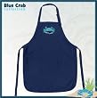 BLUE CRAB Apron Blue Blue Crab TOP RATED for Grilling, Barbecue, Kitchen and Cooking Best Unique Gifts for a Man, Men, HIM HER Women, Ladies. GIFT IDEA!