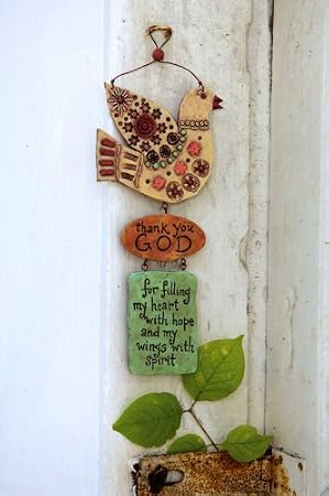 Seeds of Faith: Thank You God for Hope and Spirit Bird Wall Decor