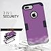 iPhone 7 Plus Case, MCUK 3 in 1 Hybrid Best Impact Defender Cover Silicone Rubber Skin Hard Combo Bumper with Scratch-Resistant Case for Apple iPhone 7 Plus (2016) (Deep Purple+Black)