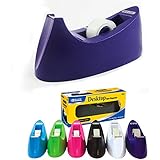 Desktop Tape Dispenser BAZIC Standard Size 1" Core Desk Office Home Colors New !( 1 per order - Assorted)