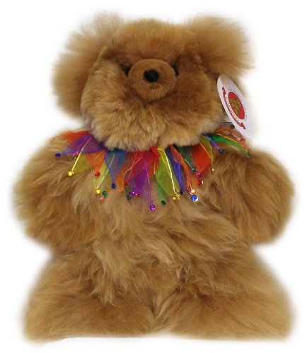 Alpaca Bear. Genuine Dark Colored Alpaca Teddy Bear With Multi Colored Rhinestones Collar. 14 Inches high. 51E 1pAE7tL Alpaca Bear. Genuine Dark Colored Alpaca Teddy Bear With Multi Colored Rhinestones Collar. 14 Inches high.